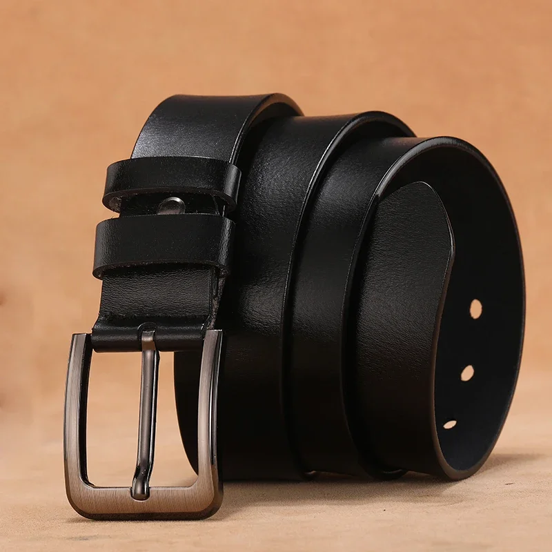 男性用本革ベルト,バックルピン,ウエストストラップ,高品質, - Leather Belt Braided のレビューと価格
