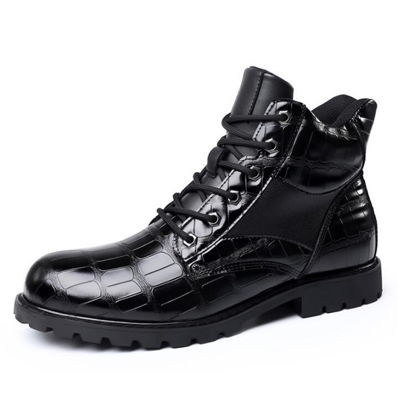 ブランド男性ブーツグリッドパターンスクエアヒール男性アンクル - Mens Fashion Zapatos のレビューと価格