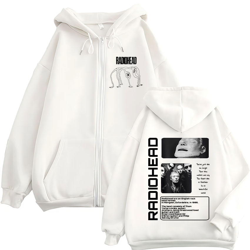 ロックバンド ラジオヘッド ザ ベンドス ジッパー パーカー - Mens Fashion Zip Up Hoodies のレビューと価格