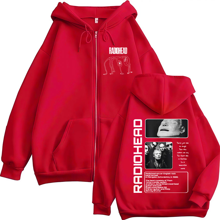 ロックバンド ラジオヘッド ザ ベンドス ジッパー パーカー - Mens Fashion Zip Up Hoodies のレビューと価格