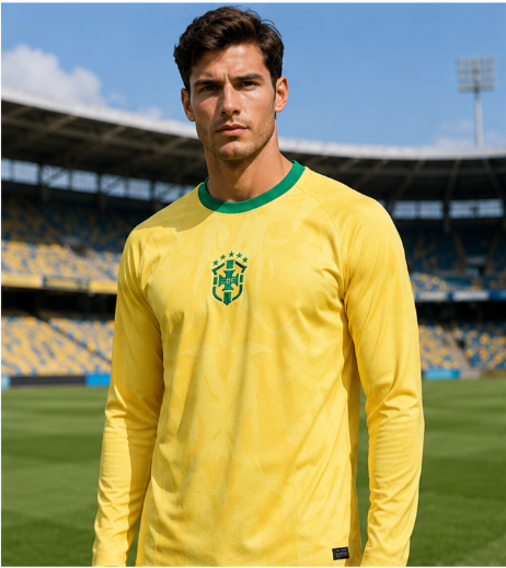 ブラジル2026記念版3Dプリント長袖サッカーシャツ速乾性通 - Men'S Fashion 2026 のレビューと価格
