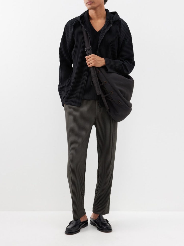 ミヤケプリーツ メンズ ジップアップ プリーツフーディー ク - Mens Fashion Zip Up Hoodies のレビューと価格
