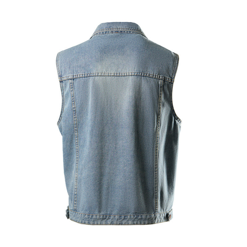 春夏メンズデニムベストファッションヴィンテージカジュアルノー - Men'S Fashion Vest With Jeans のレビューと価格