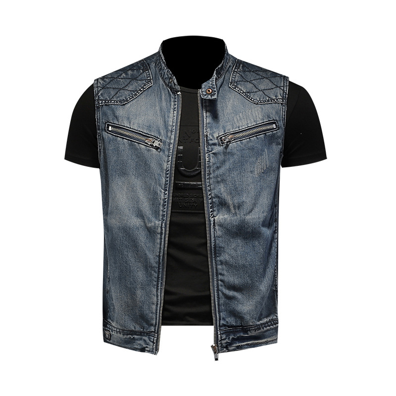 2026 メンズデニムベストヴィンテージファッションデザイン - Men'S Fashion Vest With Jeans のレビューと価格