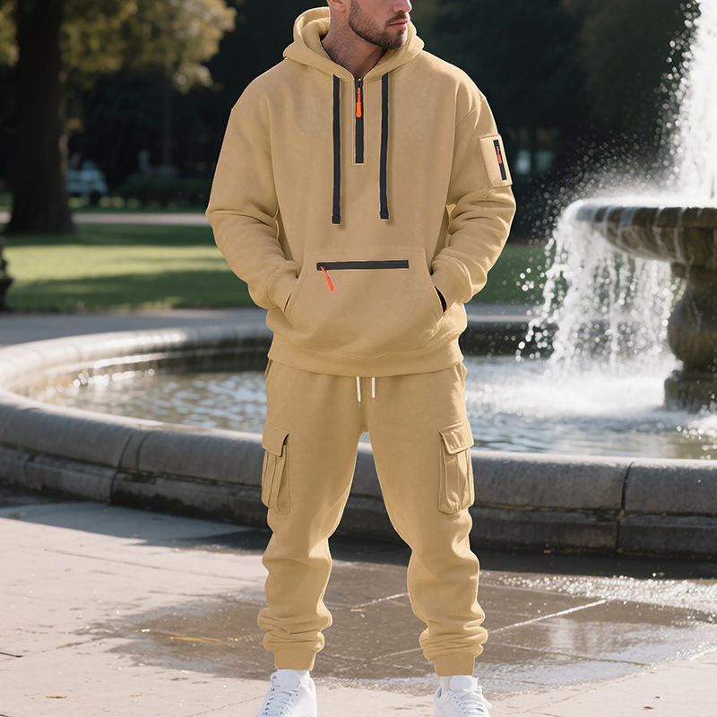 メンズスポーツスーツスタイル秋冬フリースメンズカジュアルスポ - Men'S Fashion Zip Sweater のレビューと価格