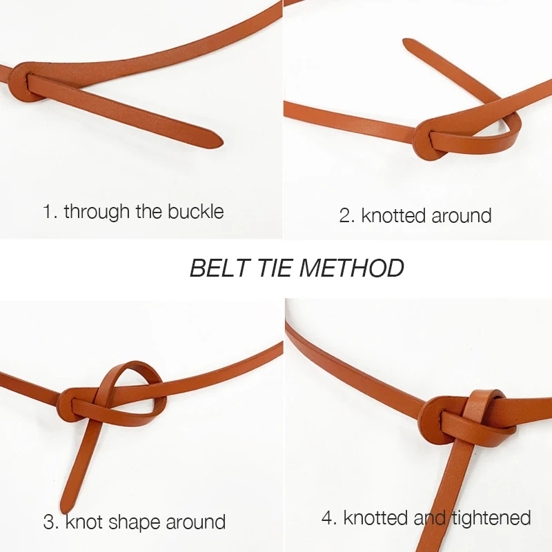 女性のためのレトロなウエストシンチレザーベルト、バックルなし - Leather Belt Braided のレビューと価格